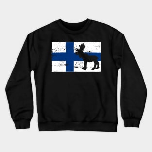 Finland flag moose Crewneck Sweatshirt